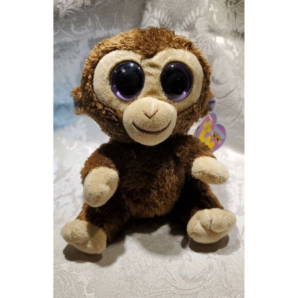 Ty Beanie Boos - COCONUT the Monkey (6 Inch)(2010 Tags / Solid Eyes) - Picture 3 of 12